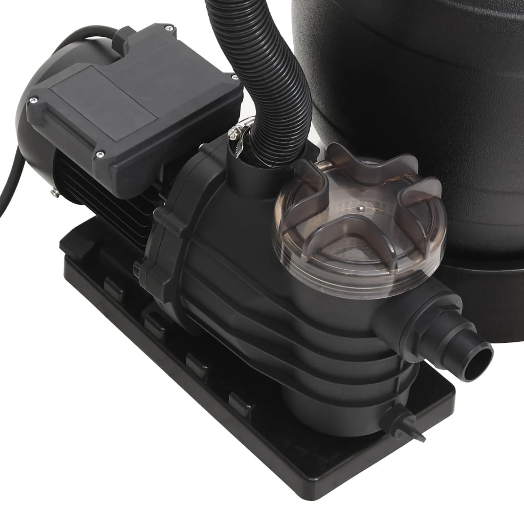 VidaXL Zwembadzandfilter met voorfilter zwart