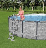 VidaXL Zwembadladder Flowclear met 4 treden 122 cm