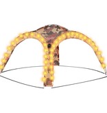 VidaXL Partytent met LED en 4 zijwanden 3,6x3,6x2,3 m camouflage