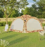 VidaXL Partytent met LED en 4 zijwanden 3,6x3,6x2,3 m camouflage