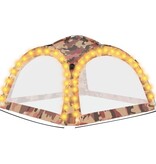 VidaXL Partytent met LED en 4 zijwanden 3,6x3,6x2,3 m camouflage