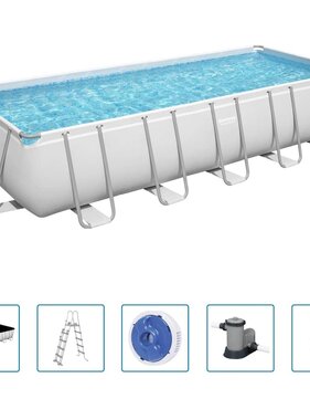 VidaXL Zwembad Power Steel bovengronds rechthoekig 19281 L