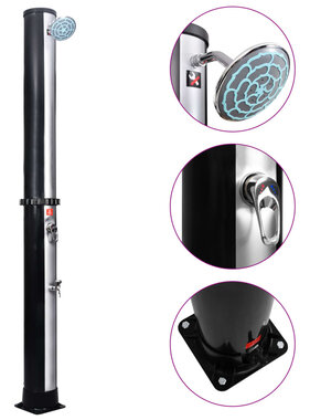 VidaXL Buitendouche solar met douchekop en kraan 40 L