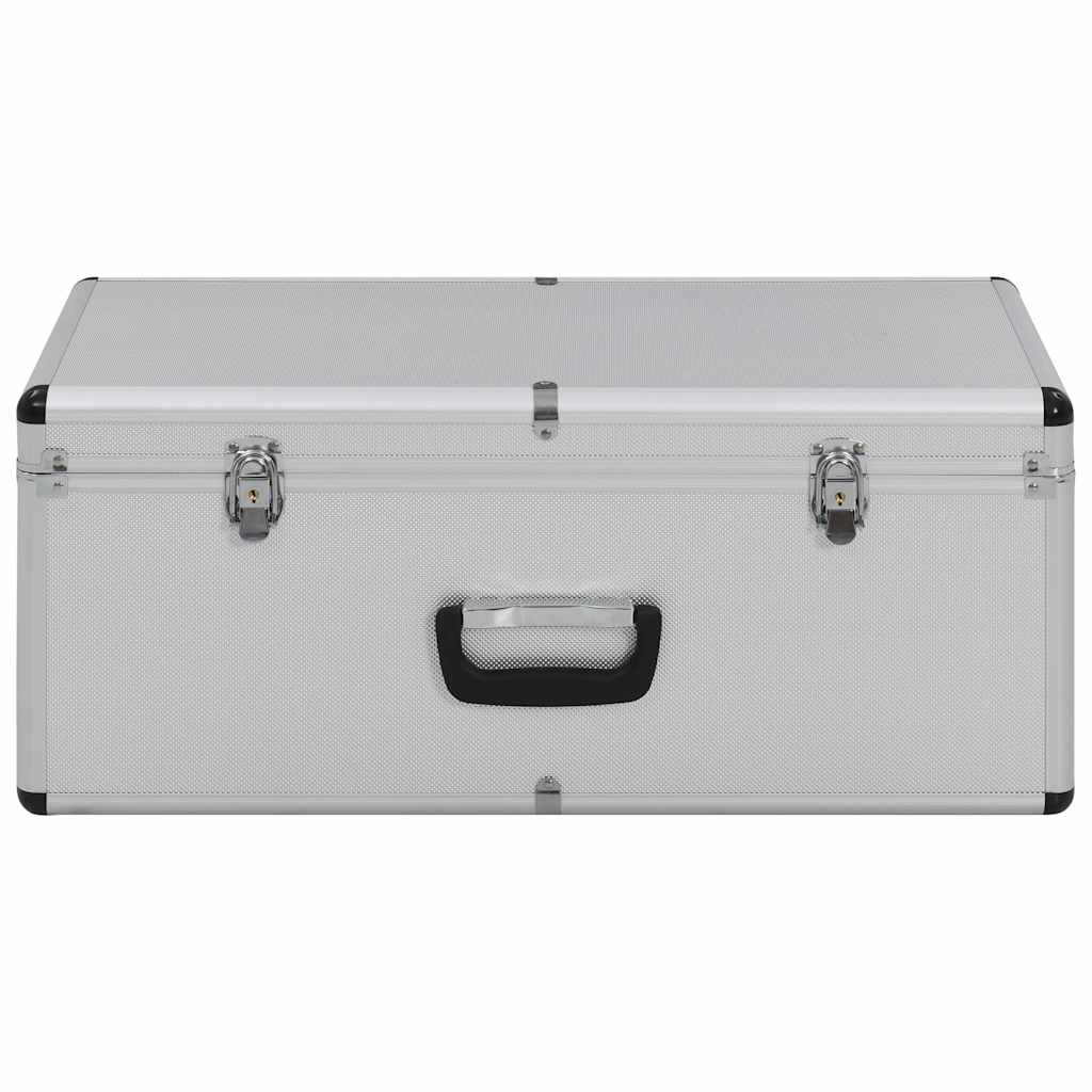VidaXL Opbergkoffers 2 st aluminium zilverkleurig