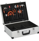 VidaXL Gereedschapskoffer 46x33x16 cm aluminium zilverkleurig