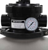 VidaXL Zwembadzandfilter met 4-positie ventiel 350 mm grijs