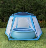 VidaXL Zwembadtent 660x580x250 cm stof blauw