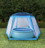 VidaXL Zwembadtent 590x520x250 cm stof blauw