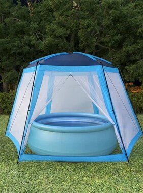 VidaXL Zwembadtent 500x433x250 cm stof blauw