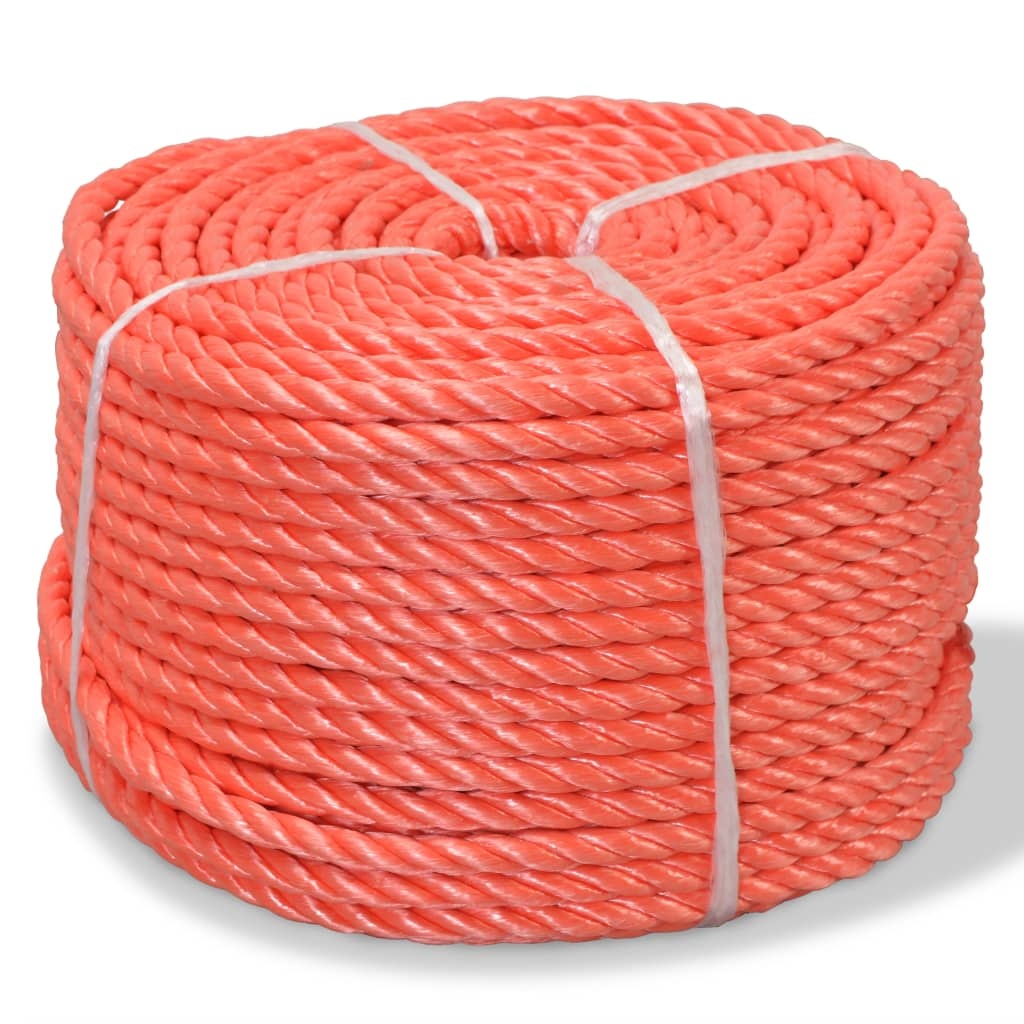 VidaXL Touw gedraaid 12 mm 100 m polypropyleen oranje