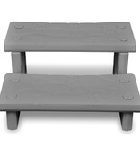 VidaXL Spatrap grijs