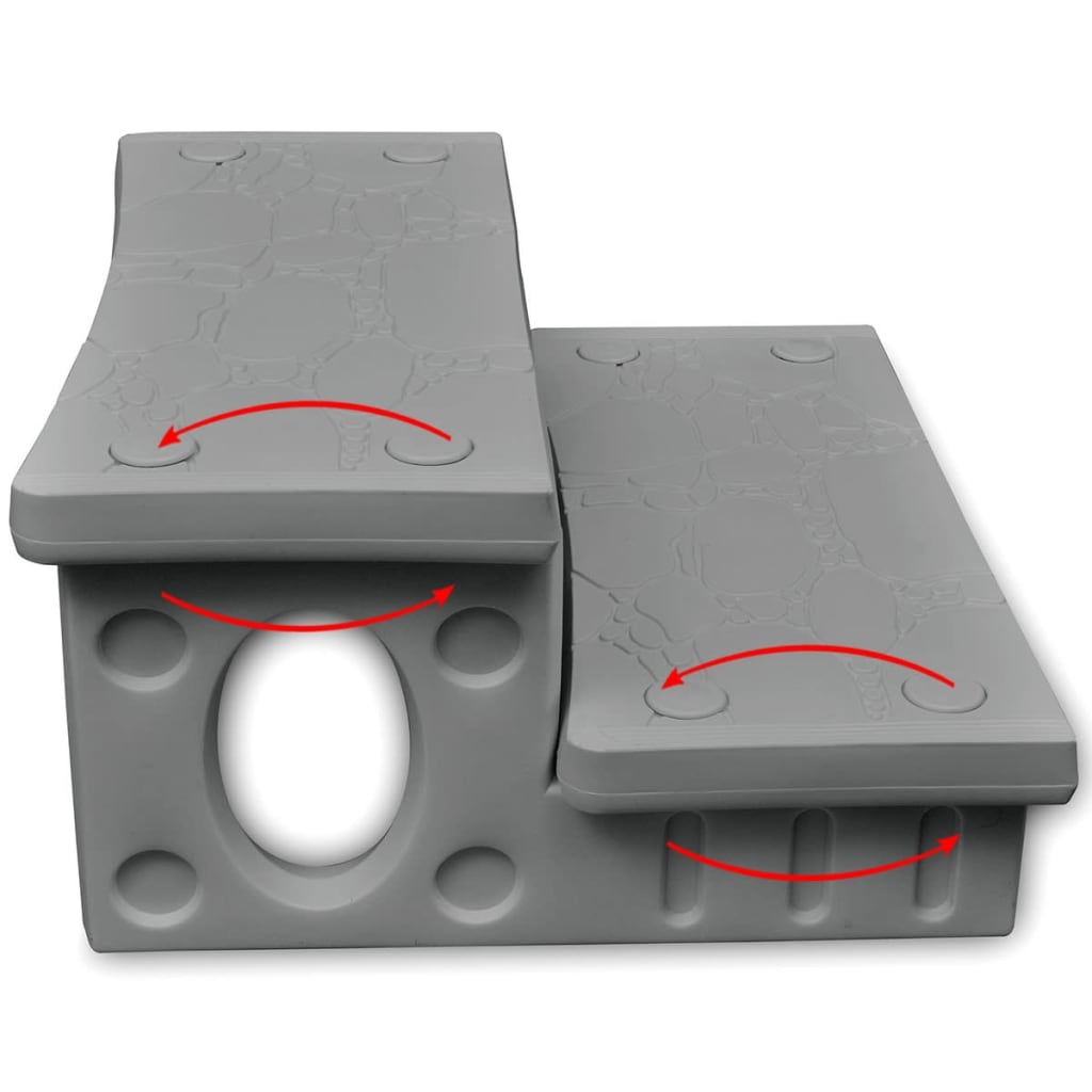 VidaXL Spatrap grijs