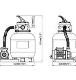 VidaXL Zandfilterpomp 600 W 17000 L/u