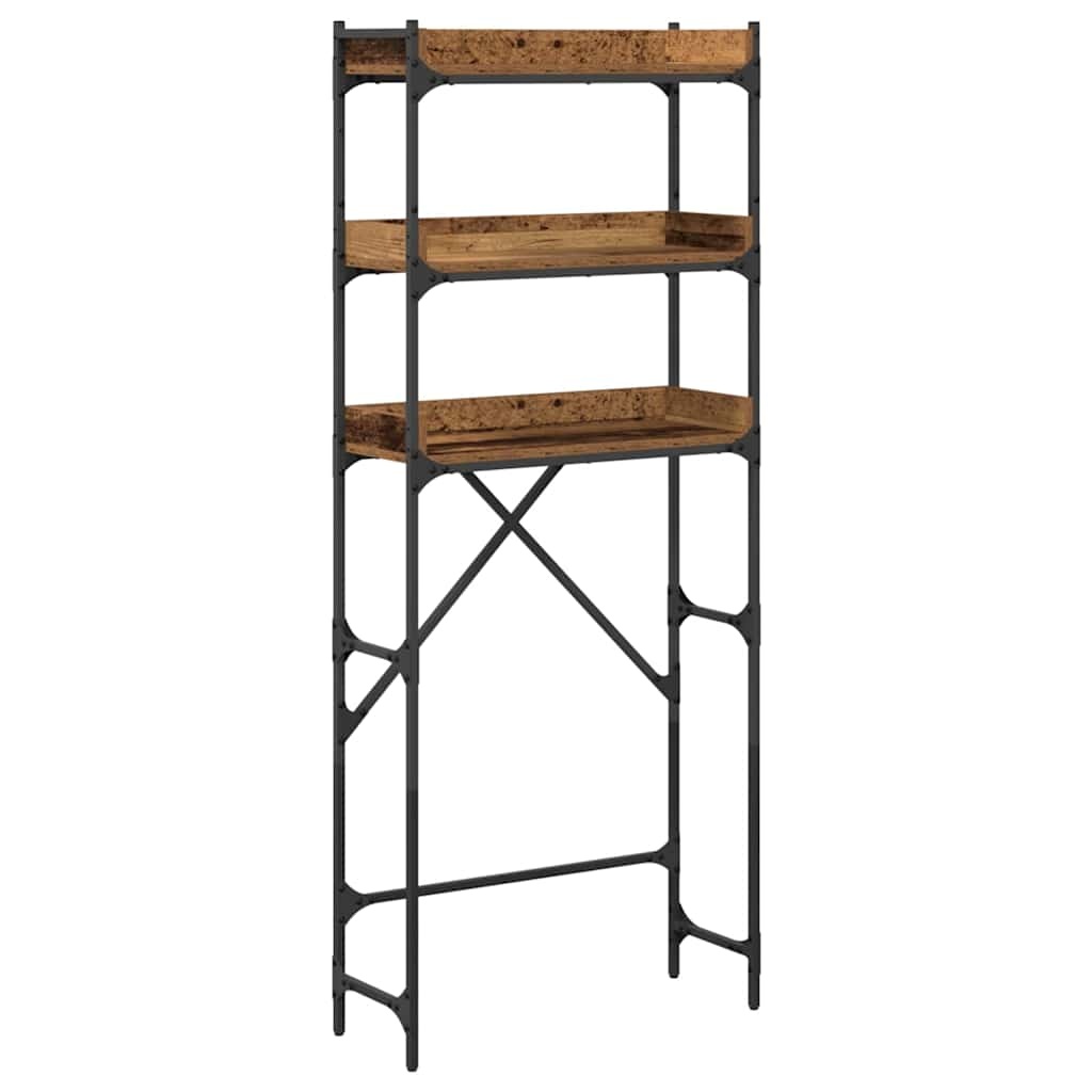 VidaXL Wasmachineplank Oud hout 67 x 25 x 163 cm Bewerkt hout