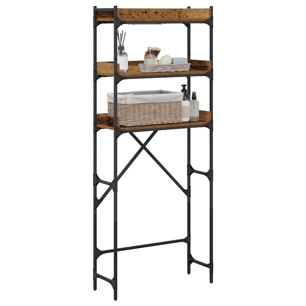 VidaXL Wasmachineplank Oud hout 67 x 25 x 163 cm Bewerkt hout