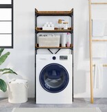 VidaXL Wasmachineplank Oud hout 67 x 25 x 163 cm Bewerkt hout