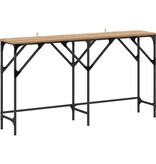 VidaXL Wandtafel artisanaal eikenkleurig 140 x 29 x 75 cm Bewerkt hout