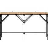 VidaXL Wandtafel artisanaal eikenkleurig 140 x 29 x 75 cm Bewerkt hout