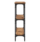 VidaXL Wandtafel Oud hout 100 x 22.5 x 75 cm Engineered hout en metaal