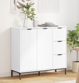 VidaXL Dressoir met lade Wit 89,5 x 33 x 82 cm Bewerkt hout