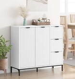 VidaXL Dressoir met lade Wit 89,5 x 33 x 82 cm Bewerkt hout