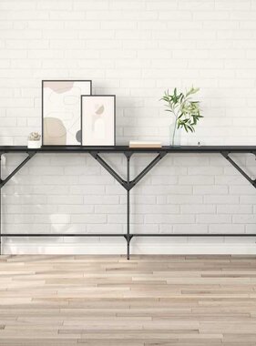 VidaXL Wandtafel Zwart eiken 180 x 29 x 75 cm Bewerkt hout
