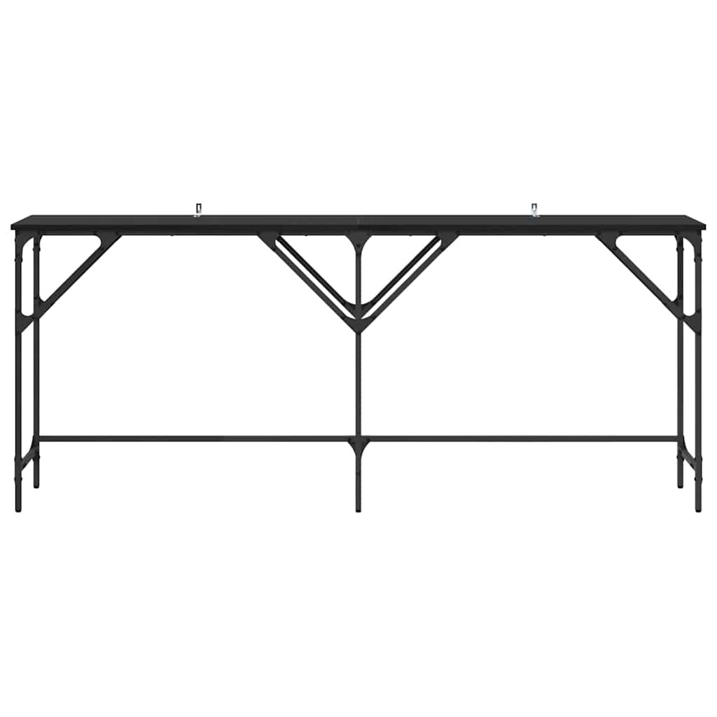 VidaXL Wandtafel Zwart eiken 180 x 29 x 75 cm Bewerkt hout