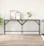 VidaXL Wandtafel artisanaal eikenkleurig 180 x 29 x 75 cm Bewerkt hout