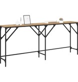 VidaXL Wandtafel artisanaal eikenkleurig 180 x 29 x 75 cm Bewerkt hout