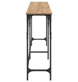 VidaXL Wandtafel artisanaal eikenkleurig 180 x 29 x 75 cm Bewerkt hout