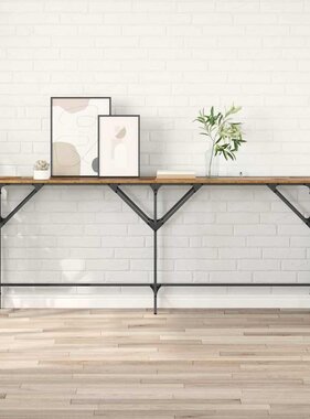 VidaXL Wandtafel Oud hout 180 x 29 x 75 cm Bewerkt hout