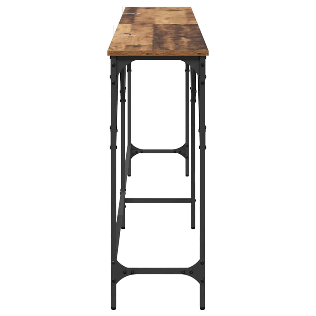 VidaXL Wandtafel Oud hout 180 x 29 x 75 cm Bewerkt hout