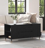 VidaXL Salontafel Zwart eiken 102 x 44.5 x 50 cm Bewerkt hout