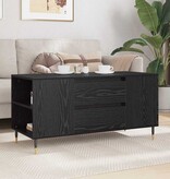 VidaXL Salontafel Zwart eiken 102 x 44.5 x 50 cm Bewerkt hout