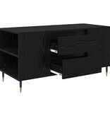 VidaXL Salontafel Zwart eiken 102 x 44.5 x 50 cm Bewerkt hout