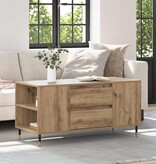 VidaXL Salontafel artisanaal eikenkleurig 102 x 44.5 x 50 cm