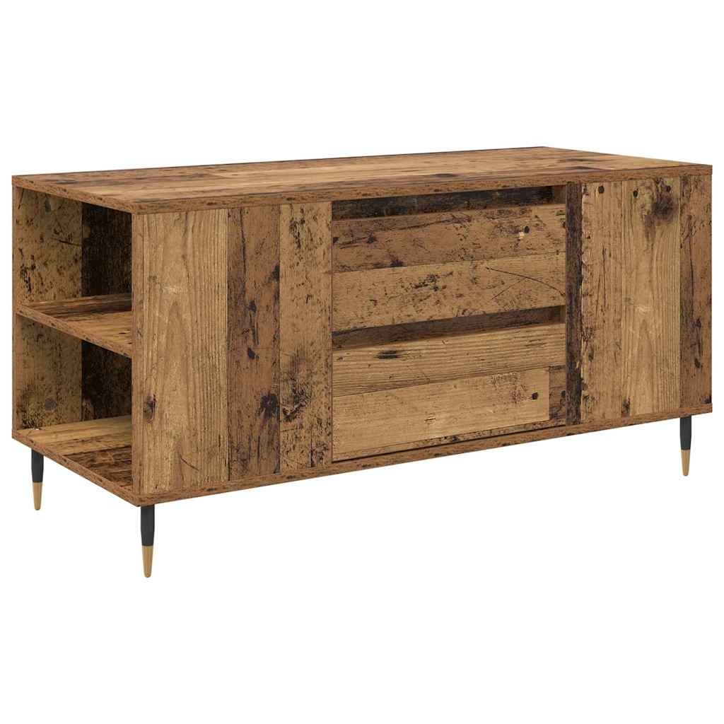 VidaXL Salontafel with Drawer Oud hout 102 x 44.5 x 50 cm Bewerkt hout