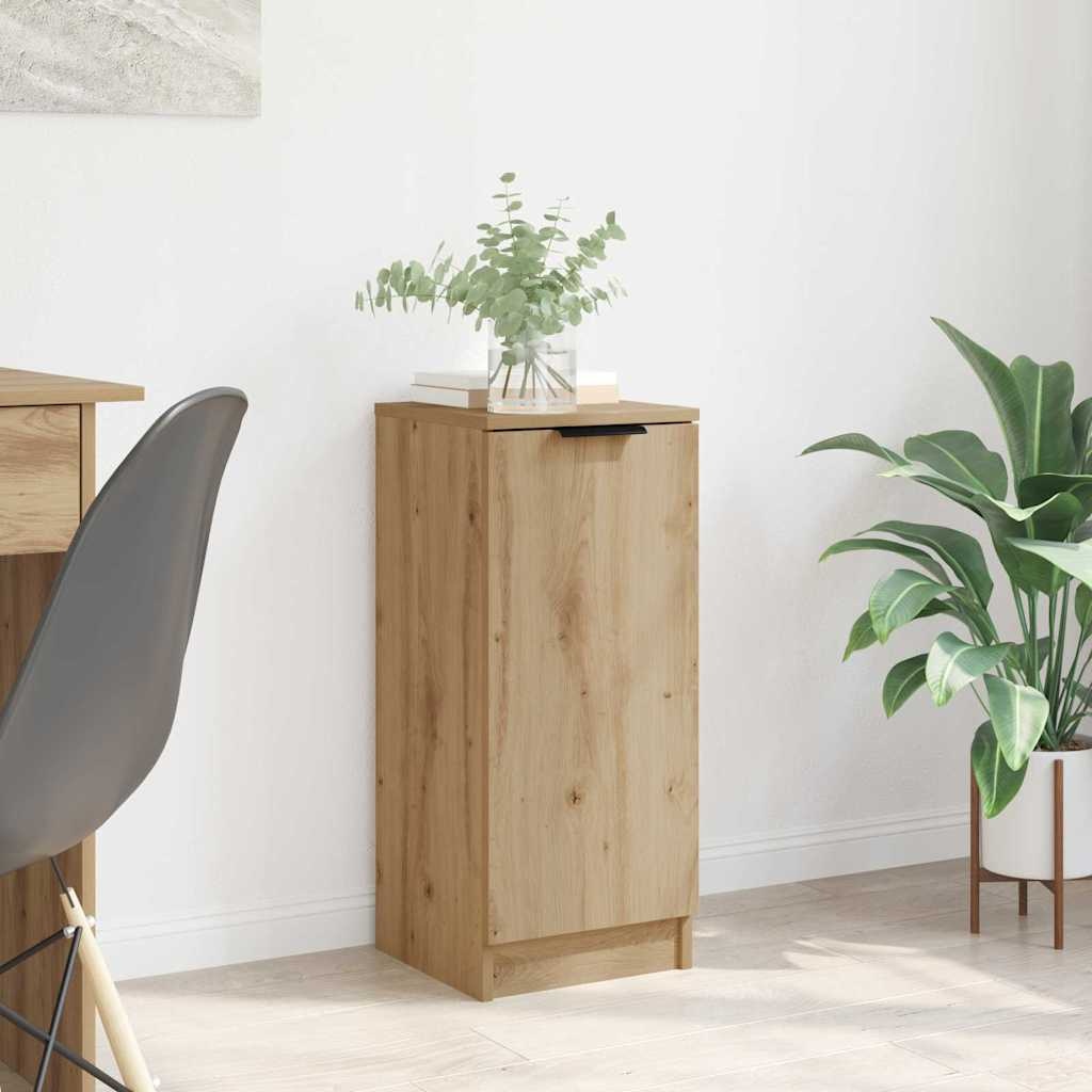 VidaXL Dressoir artisanaal eikenkleurig 30 x 30 x 70 cm Bewerkt hout