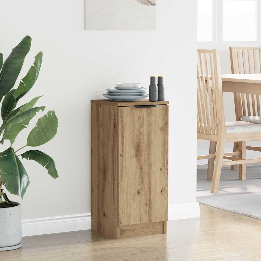 VidaXL Dressoir artisanaal eikenkleurig 30 x 30 x 70 cm Bewerkt hout