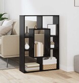 VidaXL Boekenkast Zwart eiken 63 x 20 x 90 cm Bewerkt hout