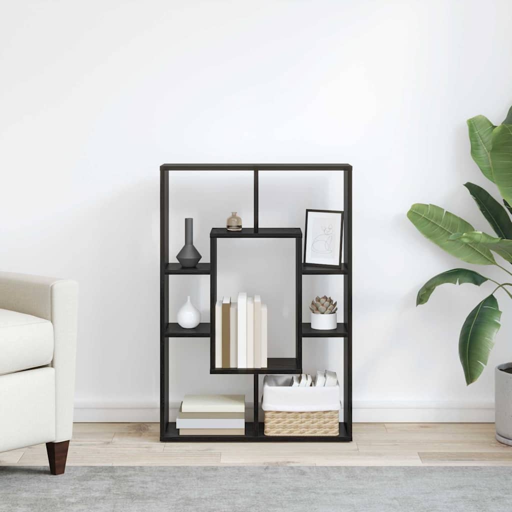 VidaXL Boekenkast Zwart eiken 63 x 20 x 90 cm Bewerkt hout