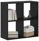 VidaXL Boekenkast Zwart eiken 69.5 x 29 x 69.5 cm Bewerkt hout