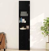 VidaXL Wandkast Zwart eiken 50 x 42.5 x 40 cm Bewerkt hout