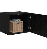 VidaXL Wandkast Zwart eiken 50 x 42.5 x 40 cm Bewerkt hout