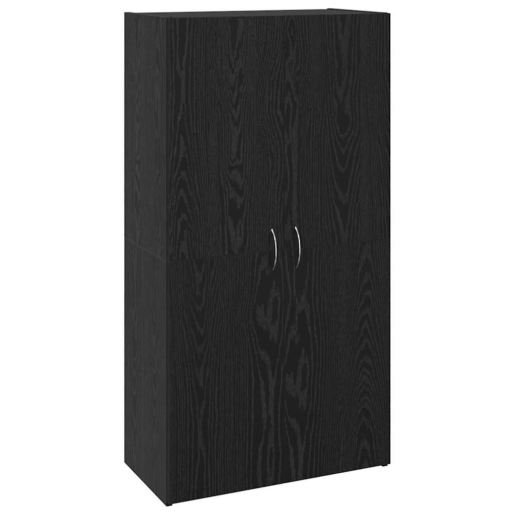 VidaXL Kantoor kast Zwart eiken 60 x 32 x 115 cm Bewerkt hout