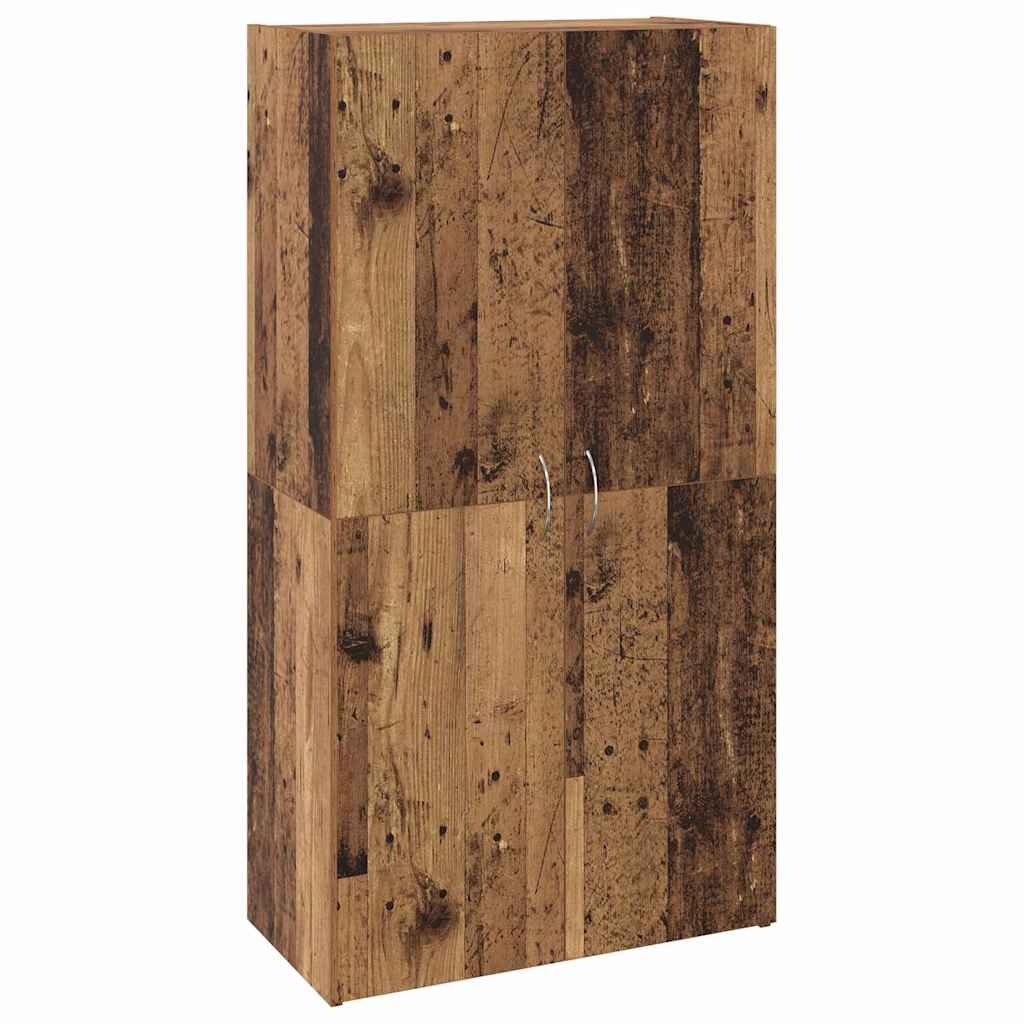 VidaXL Kantoor kast met plank Oud hout 60 x 32 x 115 cm Bewerkt hout