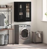 VidaXL Wandkast Zwart eiken 69.5 x 34 x 90 cm Bewerkt hout