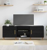 VidaXL TV-kast Zwart eiken 150 x 30 x 50 cm Bewerkt hout