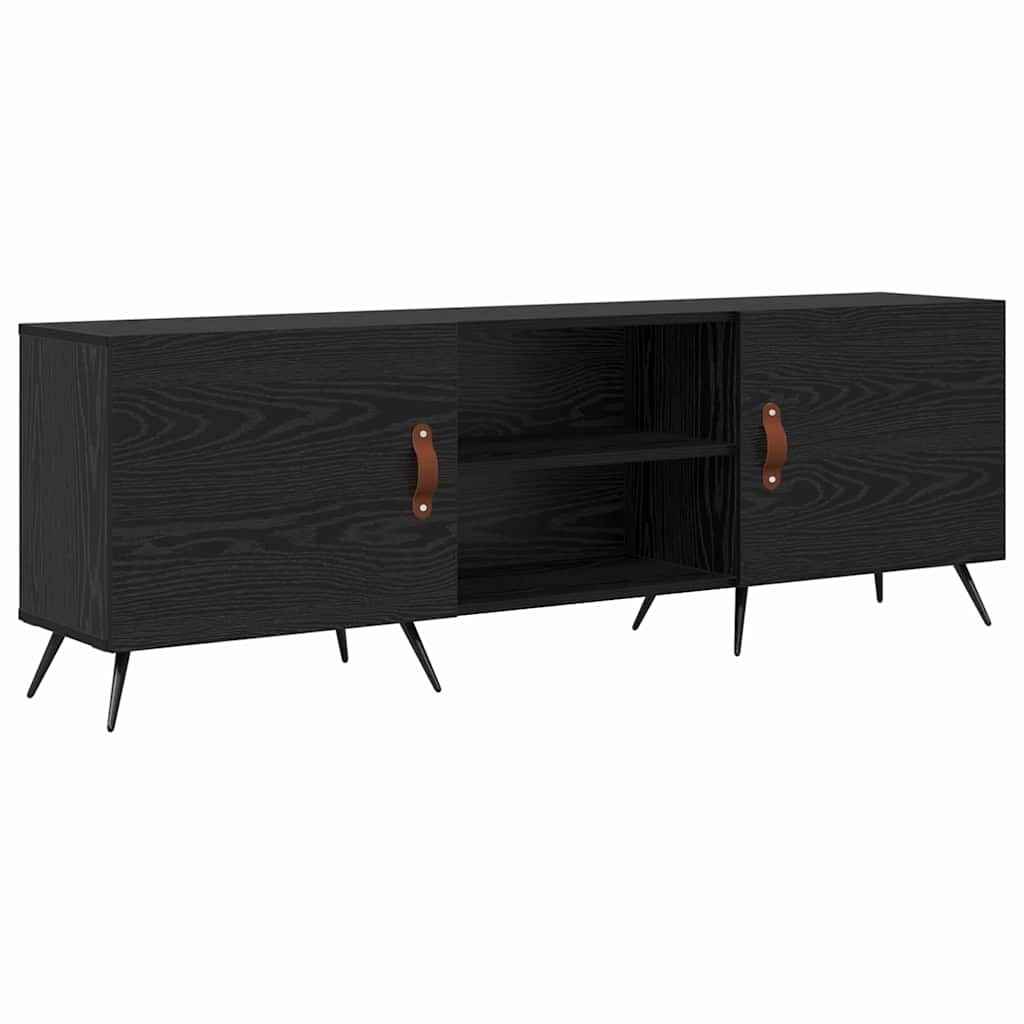 VidaXL TV-kast Zwart eiken 150 x 30 x 50 cm Bewerkt hout