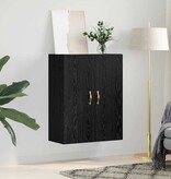 VidaXL Wandkast Zwart eiken 69.5 x 34 x 90 cm Bewerkt hout